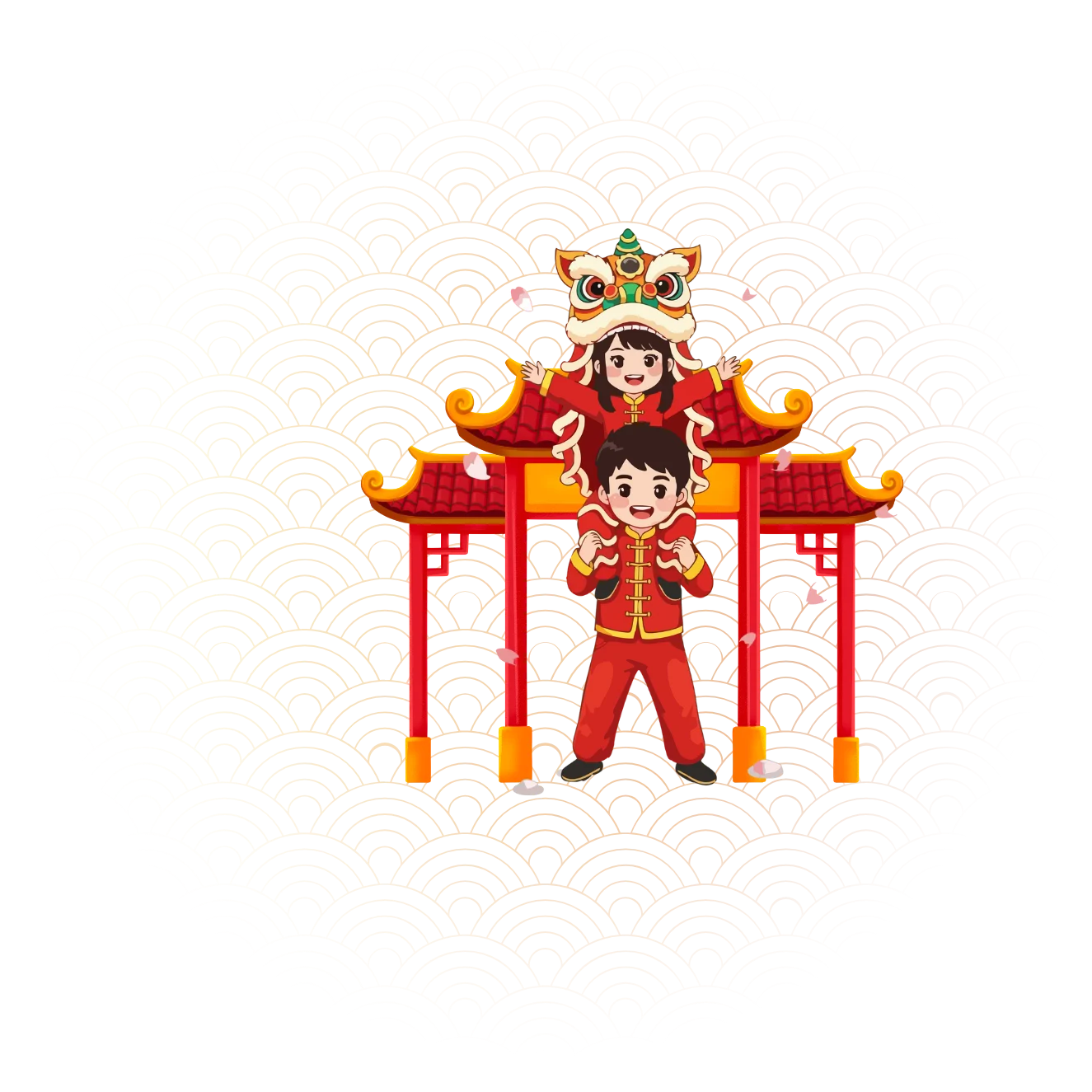 Kids Enjoying Chinese New year Celebration